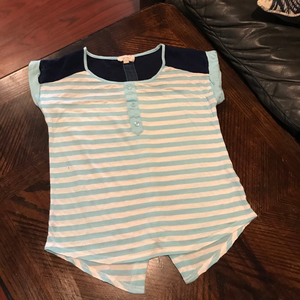 Light Blue Striped T-Shirt